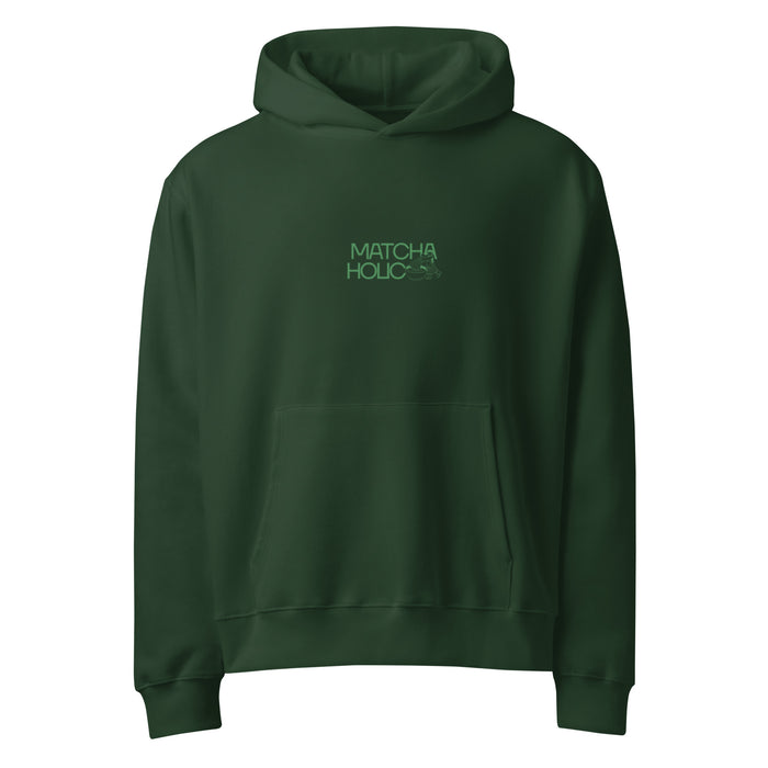 05| GREEN MATCHAHOLIC MATCHA CLUB OVERSIZED HOODIE